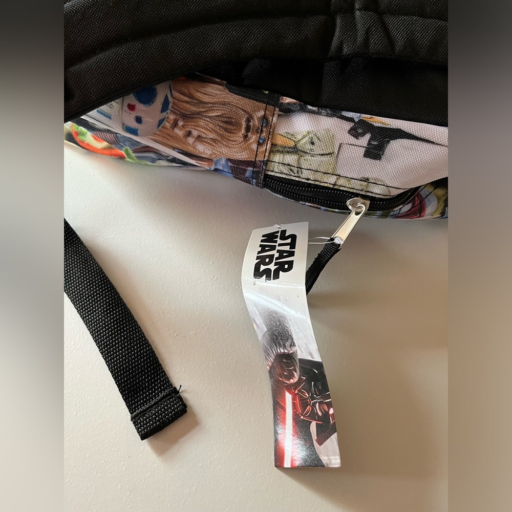 NWT Disney Star Wars characters school backpack-rare white R2D2 C-3PO Hans Solo - Picture 8 of 8